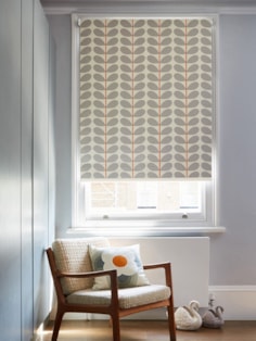 Orla Kiely Two Colour Stem Warm Grey Roller Blind