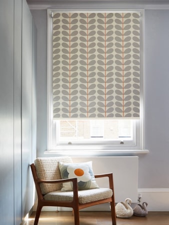 Orla Kiely Two Colour Stem Warm Grey Roller Blind