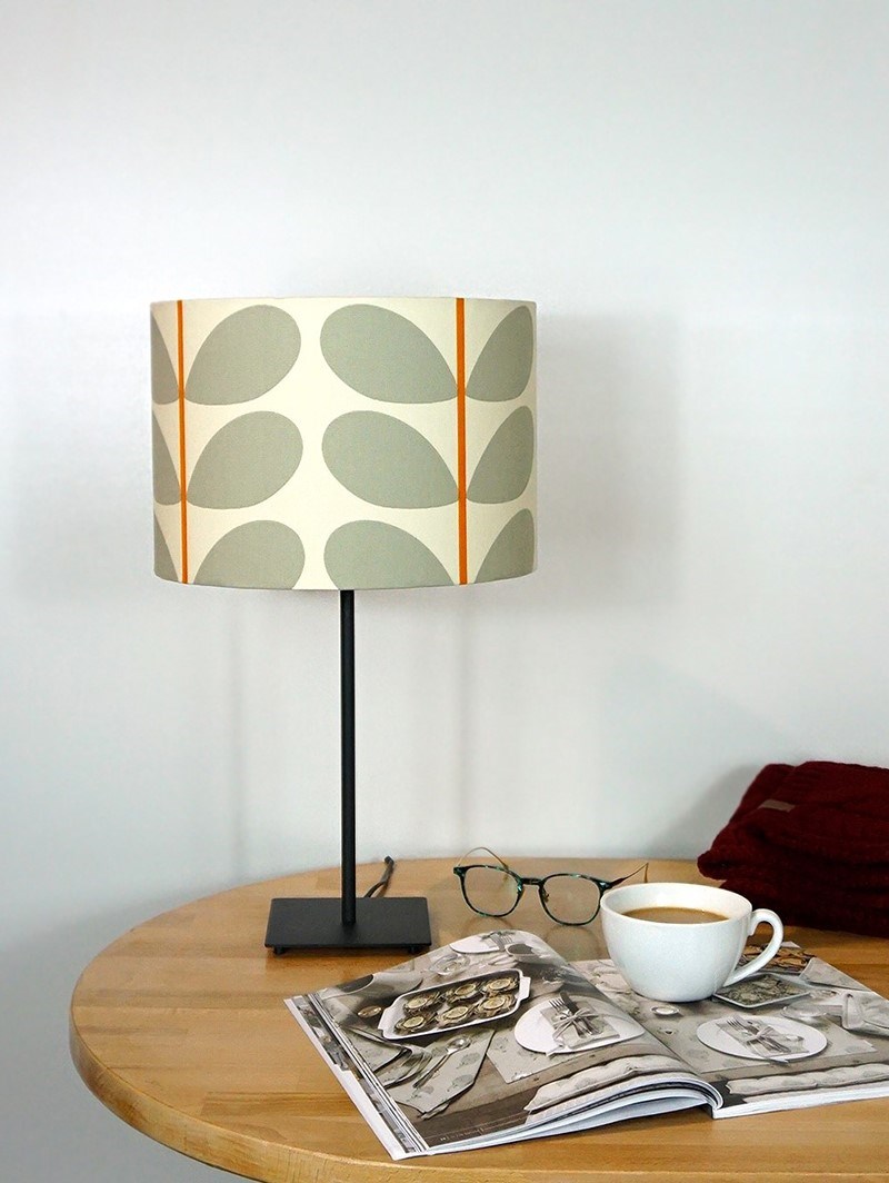 Orla Kiely Two Colour Stem Warm Grey Lampshade