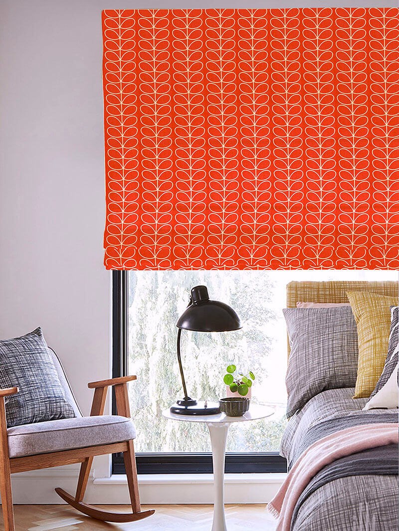 Orla Kiely Linear Stem Tomato Roman Blind