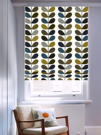 Orla Kiely Multi Stem Moss Roman Blind