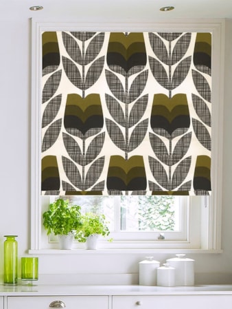 Orla Kiely Rosebud Moss Roman Blind