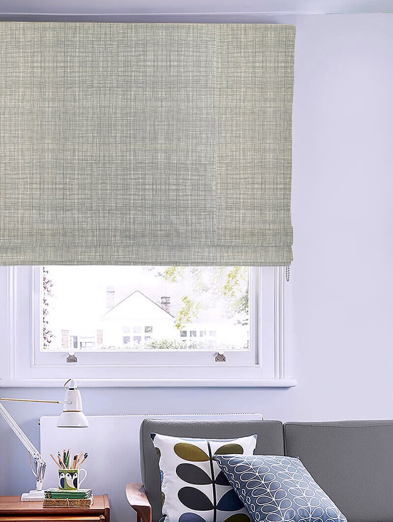 Orla Kiely Scribble Cool Grey Roman Blind