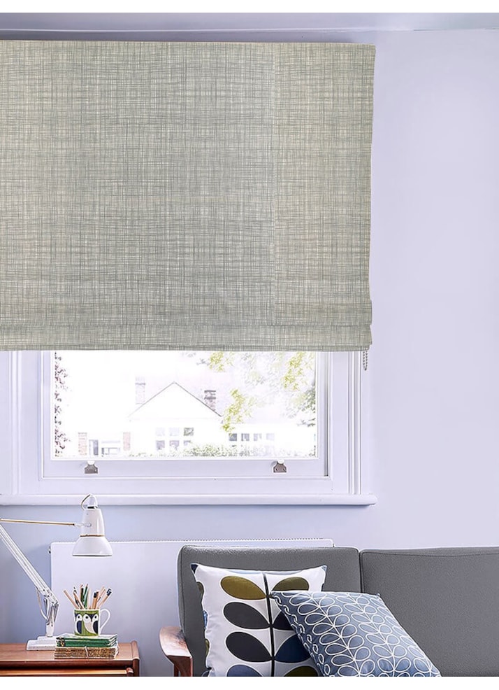 Orla Kiely Scribble Cool Grey Roman Blind