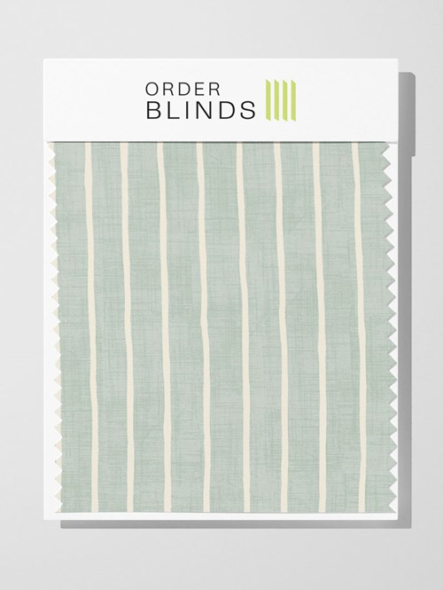 Pencil Stripe Duckegg Roman Blind