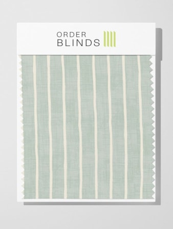 Pencil Stripe Duckegg Roman Blind