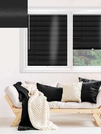 Gloss Black 25mm Perfect Fit Venetian Blind