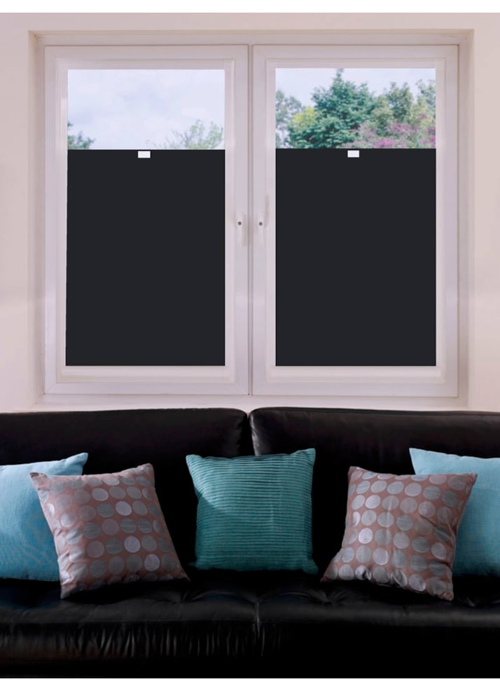 Perfect Fit Blackout Black Bottom Up Blind