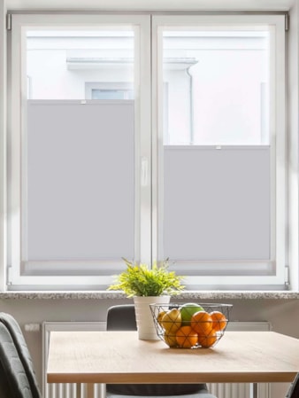 Perfect Fit Blackout Magnetic Grey Bottom Up Blind