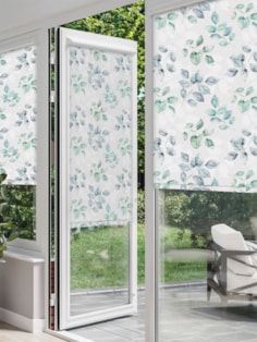 Ash Leaf Sky Blue Perfect Fit Roller Blind