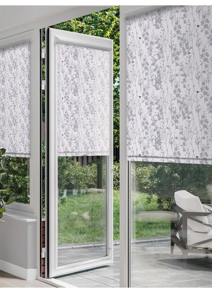 Broom and Bee Dusk Perfect Fit Roller Blind by Lorna Syson