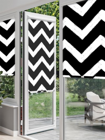 Chevron Black Perfect Fit Roller Blind