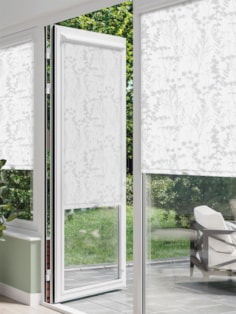 Meadow Leaf Pale Grey Perfect Fit Roller Blind