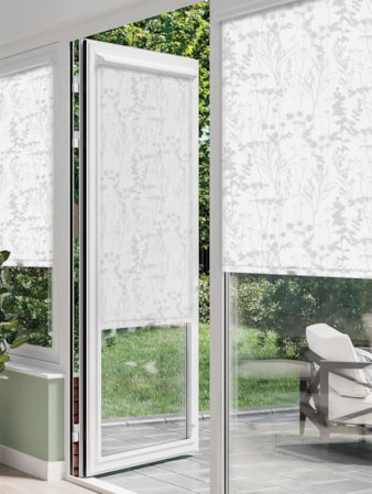 Meadow Leaf Pale Grey Perfect Fit Roller Blind