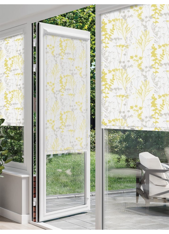 Meadow Leaf Yellow Perfect Fit Roller Blind