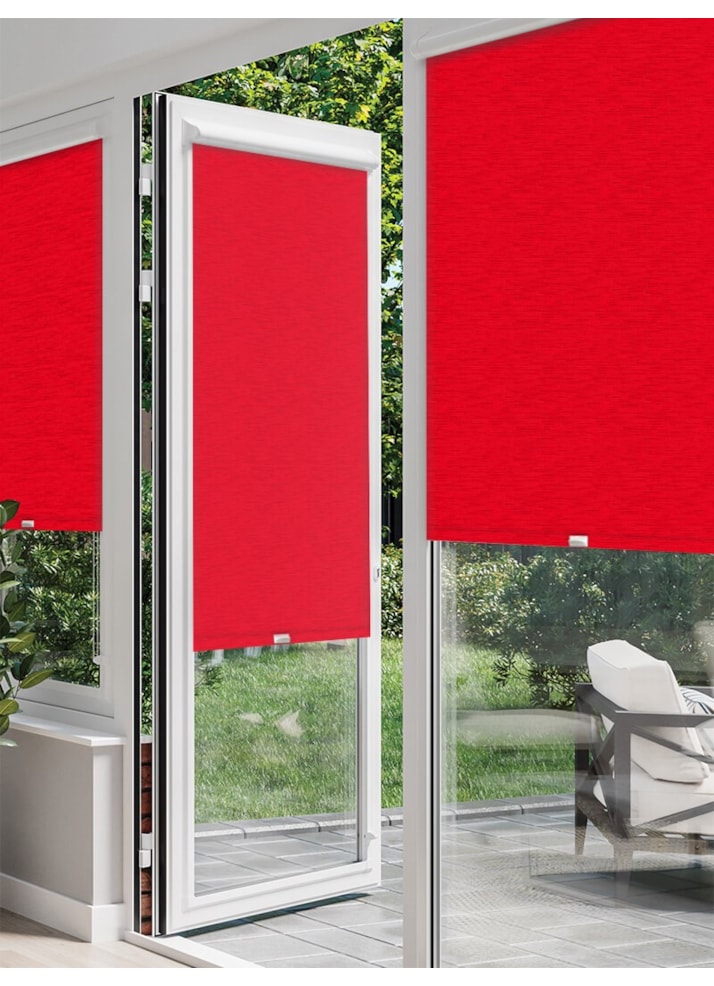 New York Bright Red Perfect Fit Roller Blind