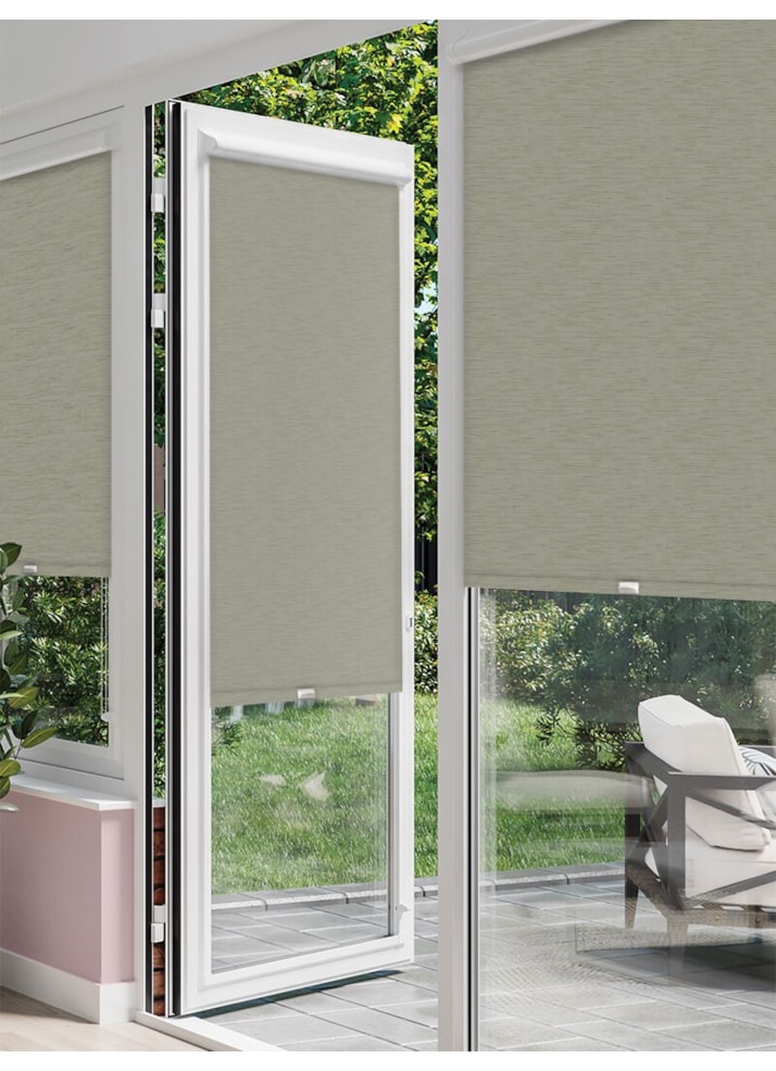 New York Green Grey Perfect Fit Roller Blind