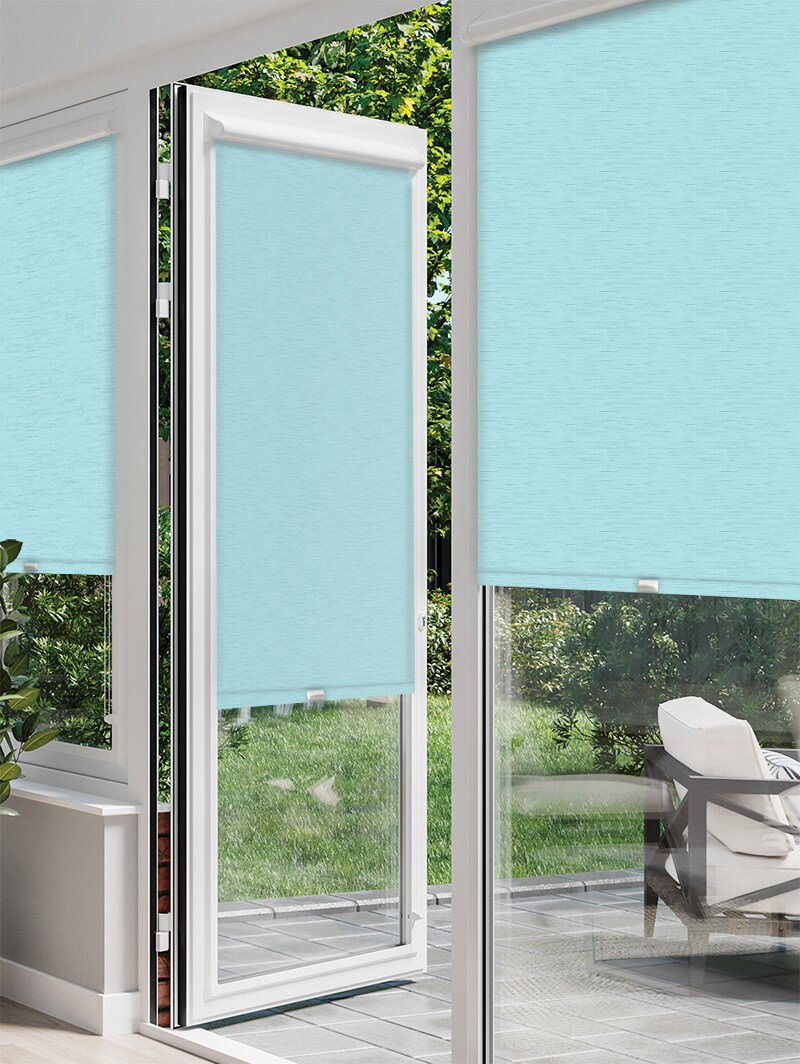 New York Sky Blue Perfect Fit Roller Blind