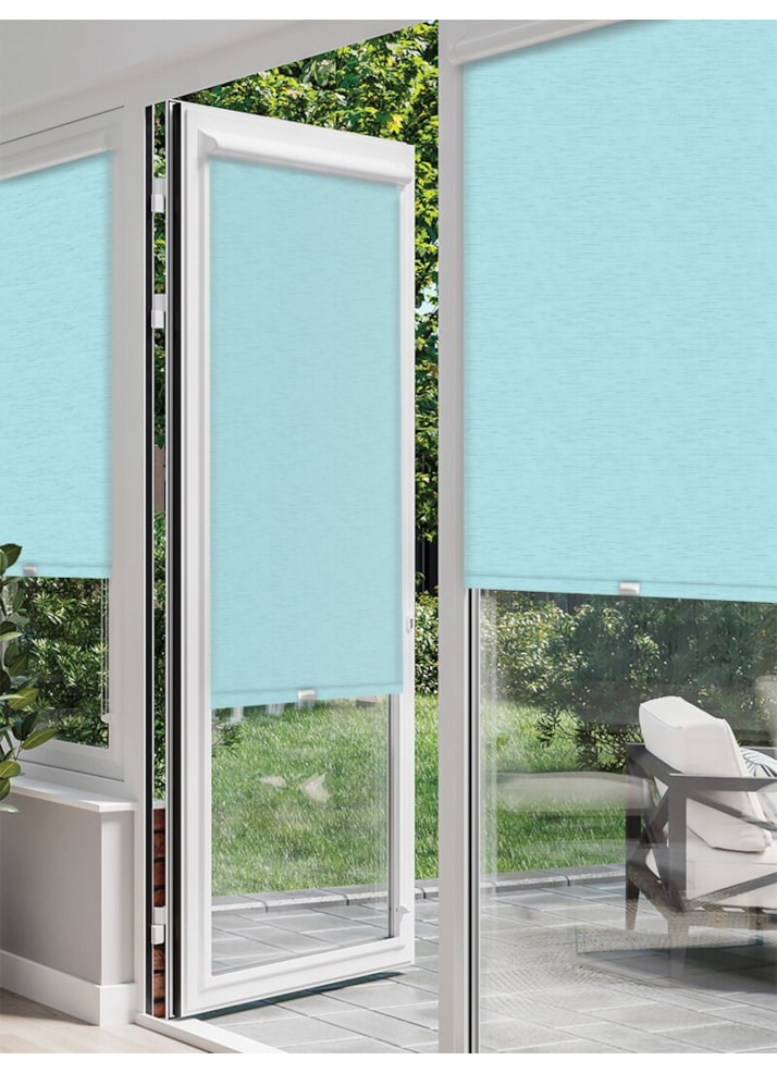 New York Sky Blue Perfect Fit Roller Blind