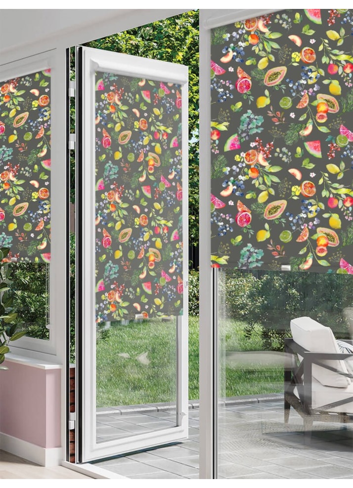 Tutti Fruity Slate Perfect Fit Roller Blind