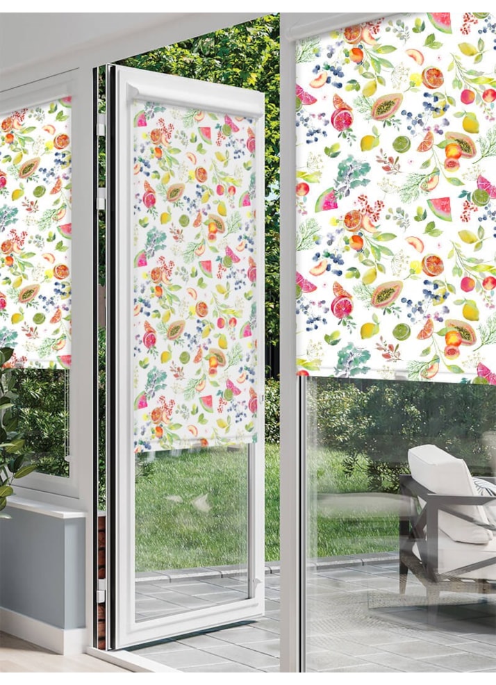 Tutti Fruity White Perfect Fit Roller Blind