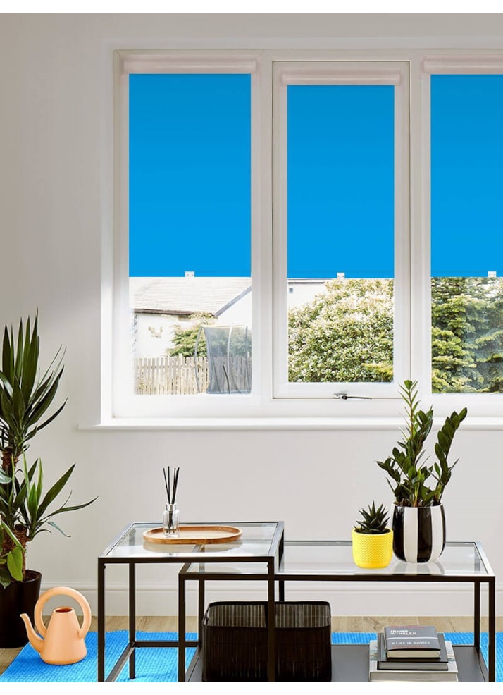 Blackout Bright Blue Perfect Fit Roller Blind