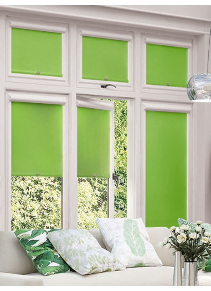 Blackout Grasshopper Green Perfect Fit Roller Blind