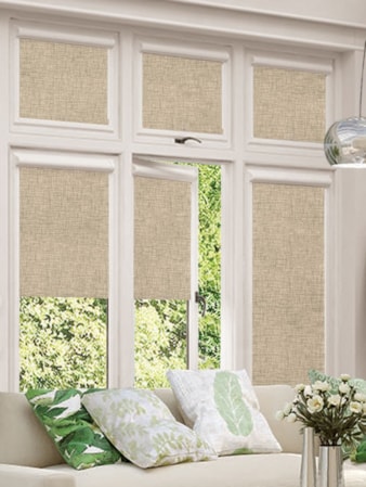 Blackout Linen Beige Perfect Fit Roller Blind