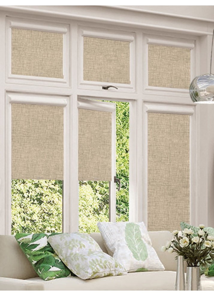 Blackout Linen Beige Perfect Fit Roller Blind