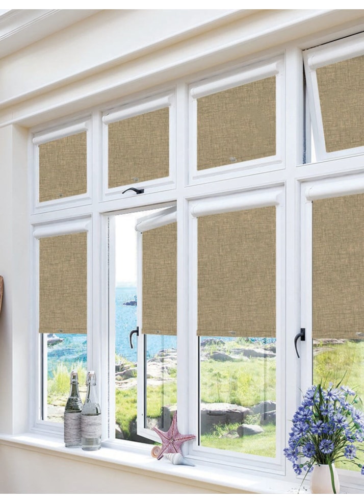 Blackout Linen Taupe Perfect Fit Roller Blind