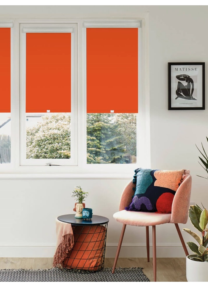 Blackout Mandarin Perfect Fit Roller Blind