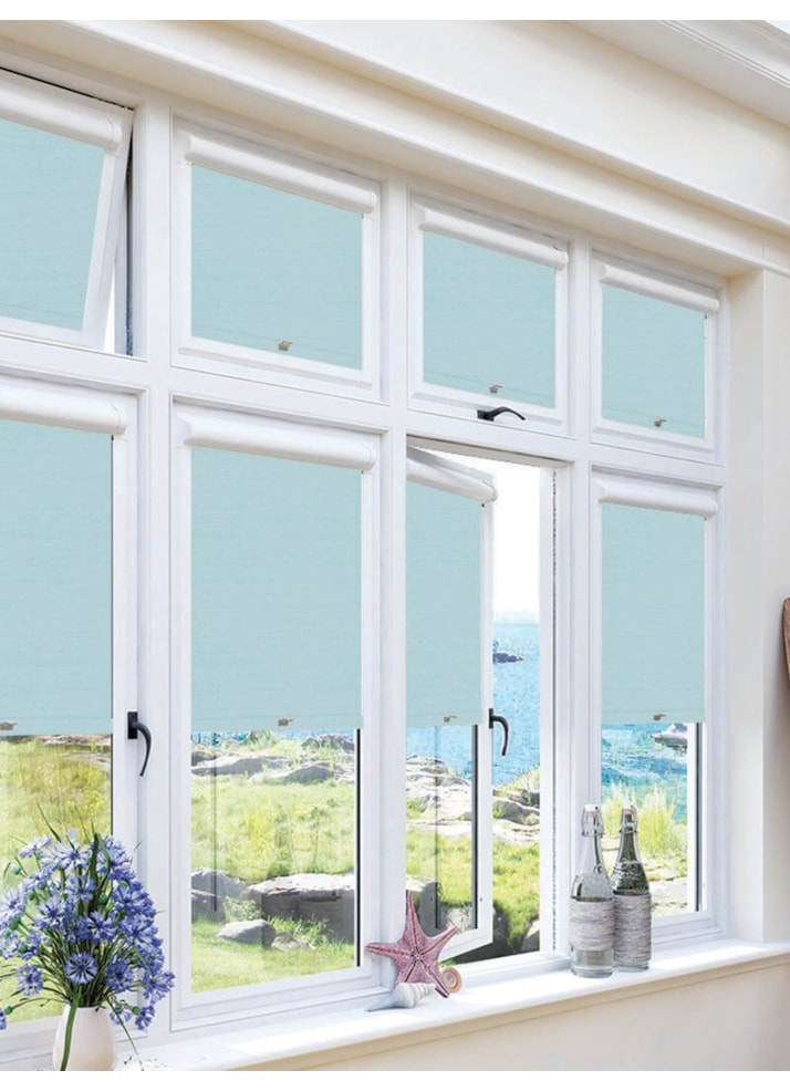 Blackout Pale Blue Premium Perfect Fit Roller Blind