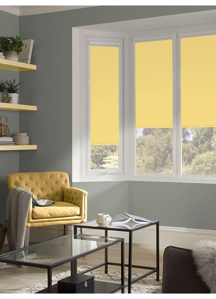 Blackout Spring Yellow Perfect Fit Roller Blind