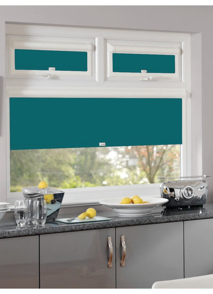 Blackout Tiki Teal Perfect Fit Roller Blind