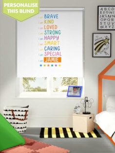 Bright Stars Personalised Children's Name Roller Blind