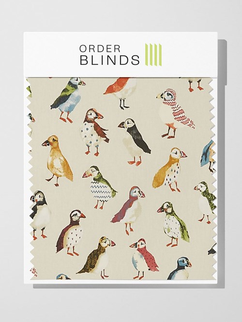 Puffin Driftwood Roman Blind