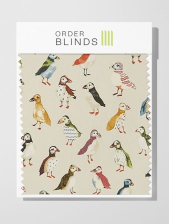 Puffin Driftwood Roman Blind