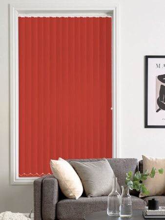 Racecar Red Blackout 89mm Vertical Blind Replacement Slats