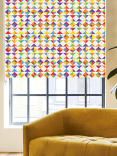 Rainbow Blocks Geometric Roller Blind