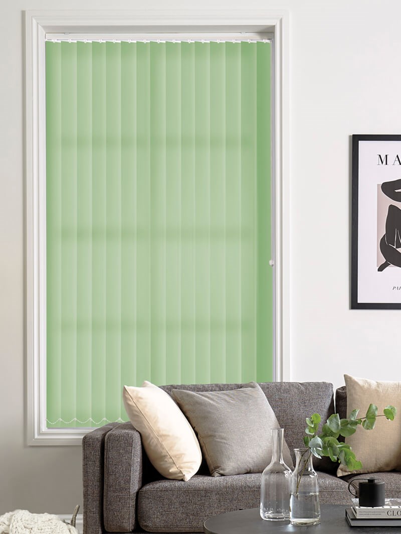 Retro Green Daylight 89mm Vertical Blind Replacement Slats