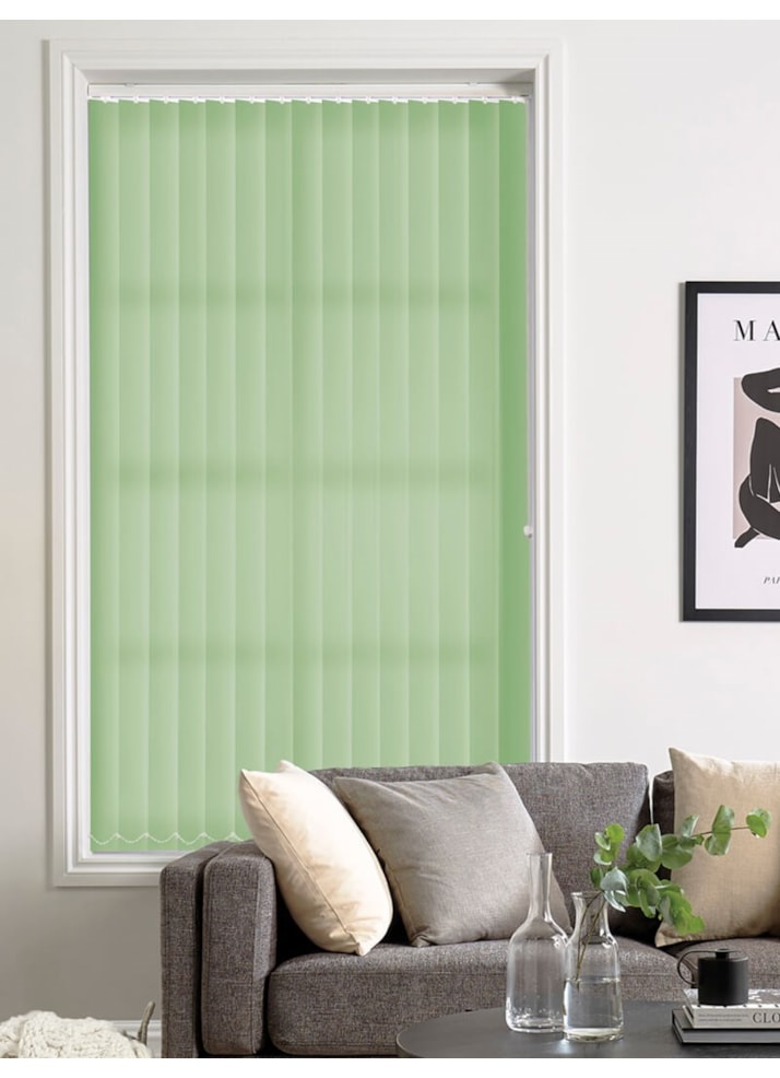 Retro Green Daylight 89mm Vertical Blind Replacement Slats