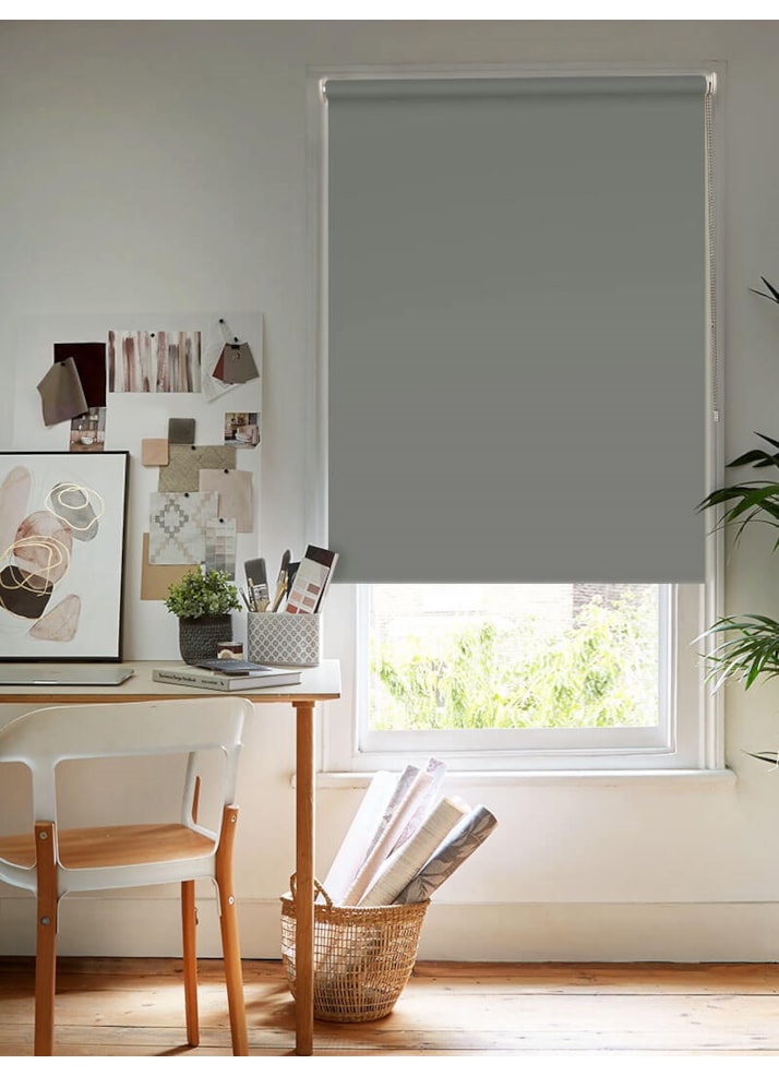 Ash Grey Blackout Thermal Roller Blind