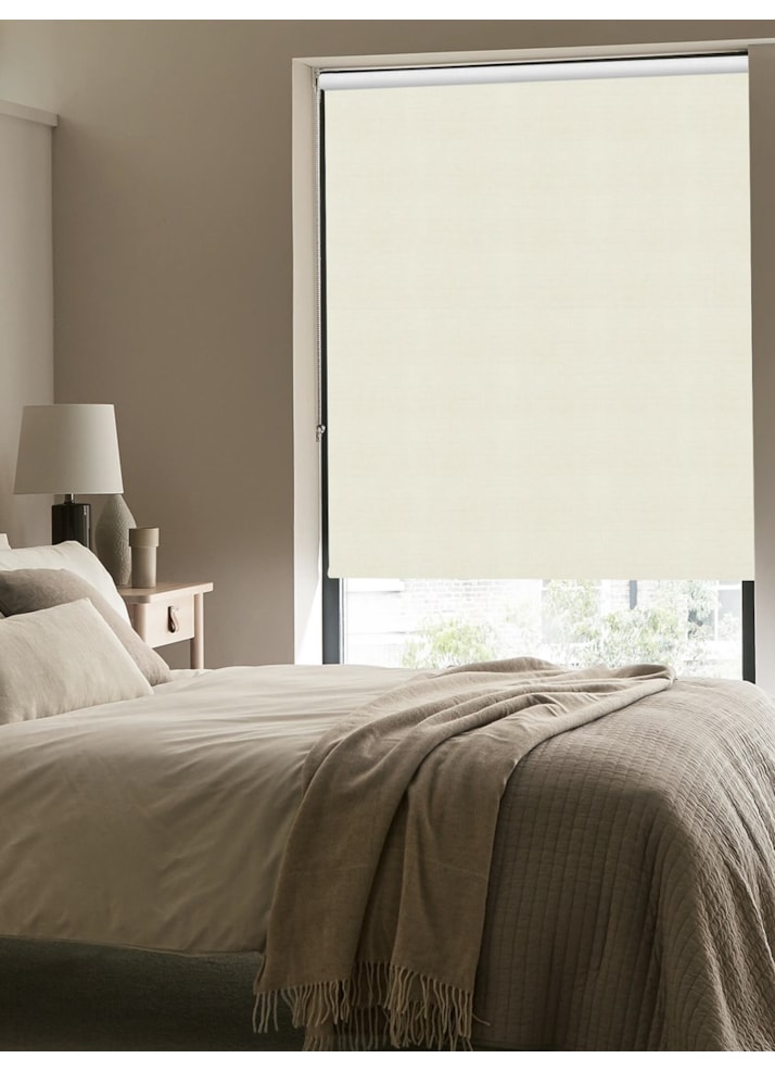 Bone Ivory Premium Blackout Thermal Roller Blind