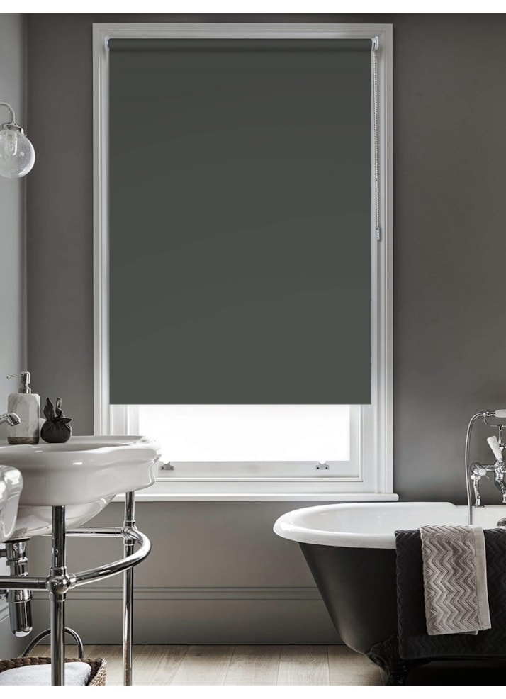 Clifftop Grey Blackout Thermal Roller Blind