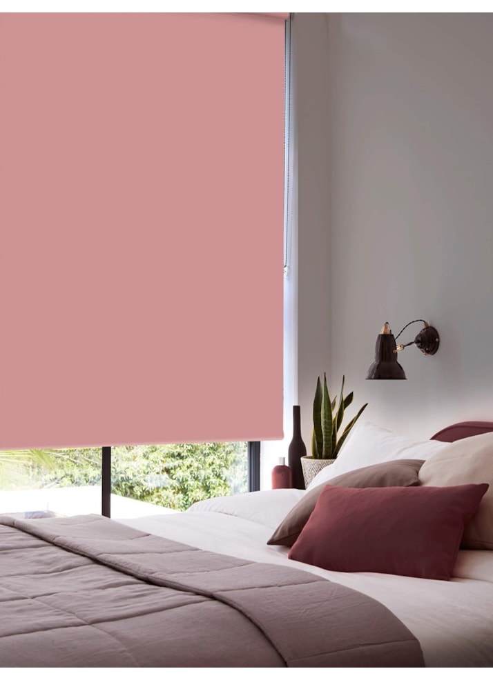 Dusky Pink Blackout Thermal Roller Blind