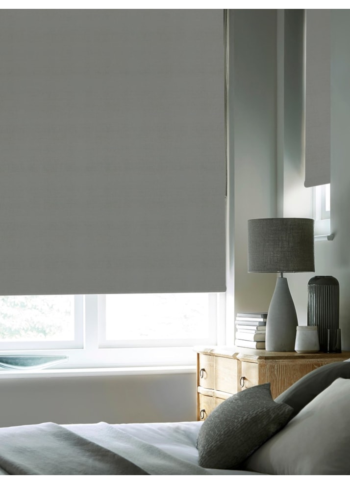 Elegant Grey Premium Blackout Thermal Roller Blind