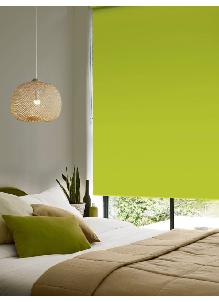 Lime Green Blackout Thermal Roller Blind