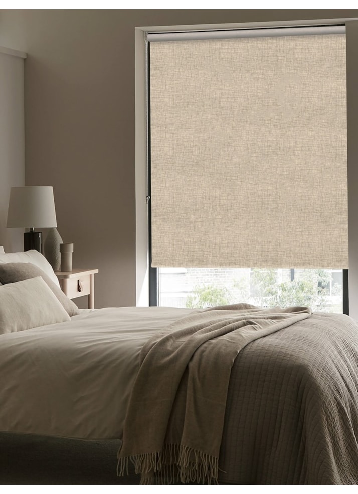 Linen Beige Blackout Thermal Roller Blind