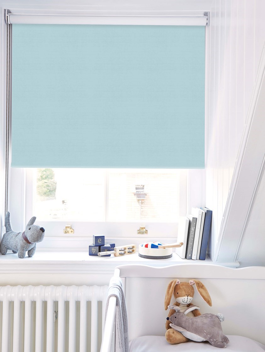 Pale Blue Premium Blackout Thermal Roller Blind