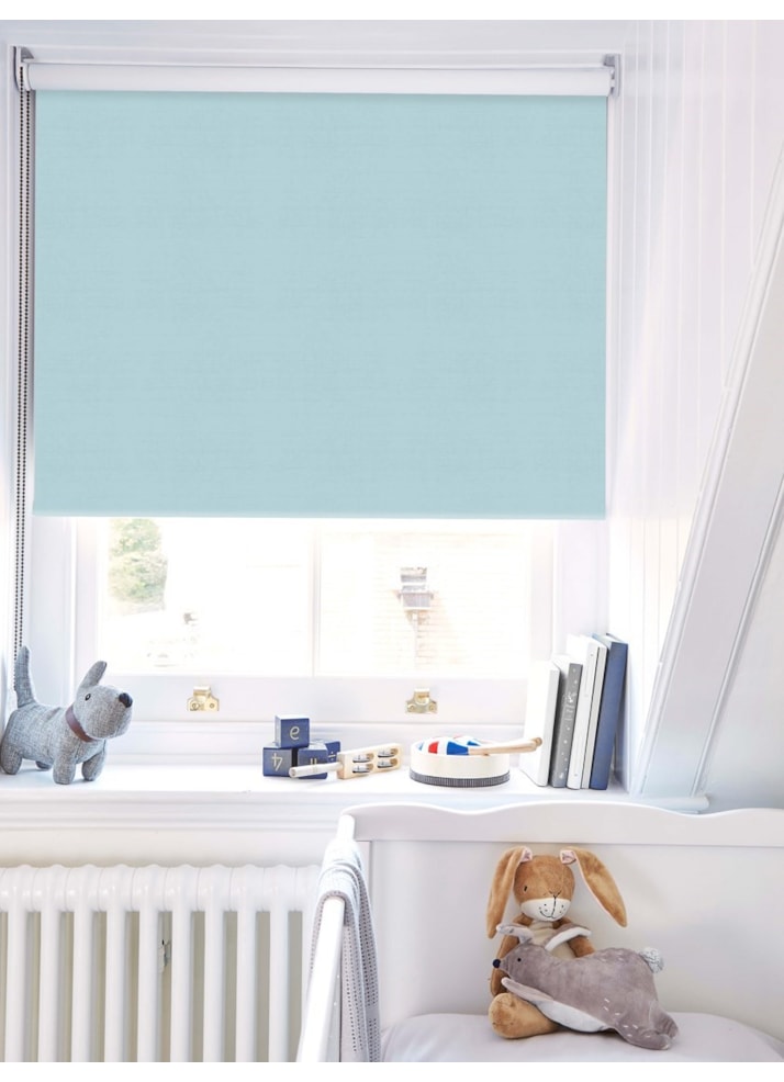 Pale Blue Premium Blackout Thermal Roller Blind